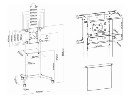 FPMAW300BLACK Flat Screen Wall Mount fixed 32  55 inch